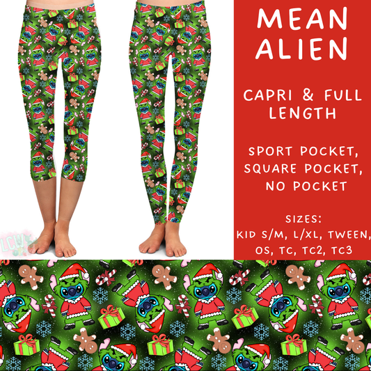 Batch #220 - Christmas Magic - Closes 10/21 - ETA late Nov - Mean Alien Full and Capri Length Leggings